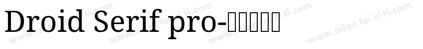 Droid Serif pro字体转换